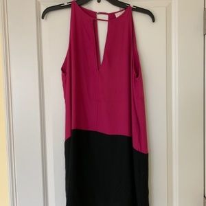 Parker Black and Magenta Cocktail Dress (Size SM)